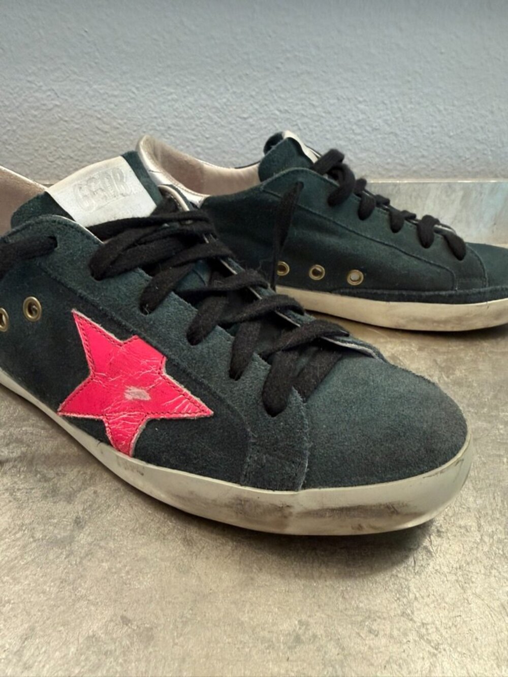 Golden Goose (GGDB) | Dark Green / Silver / Hot Pink | Size EU 38, US 7.5-8